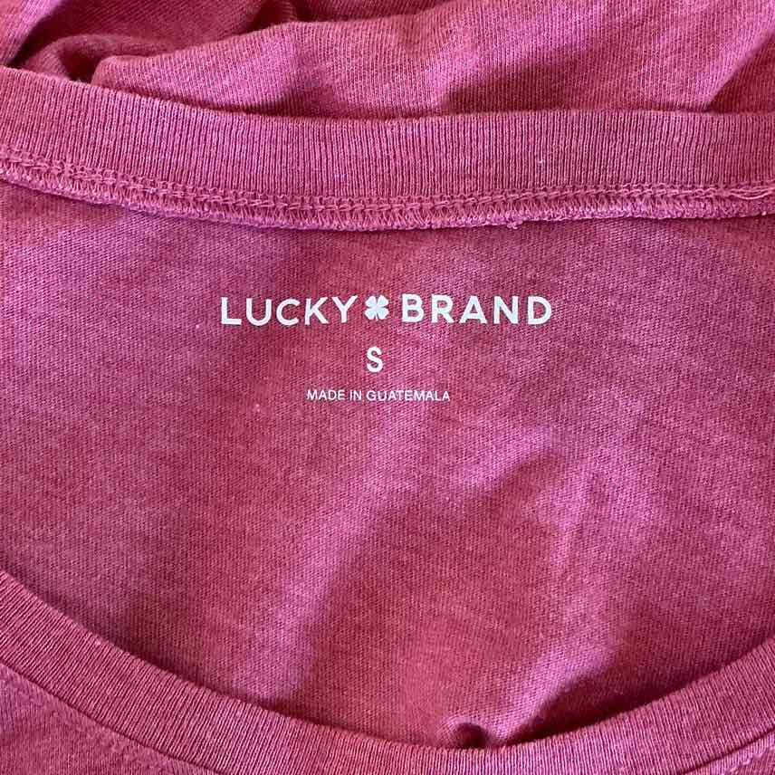 Lucky Brand Size S Red New T-Shirt SS