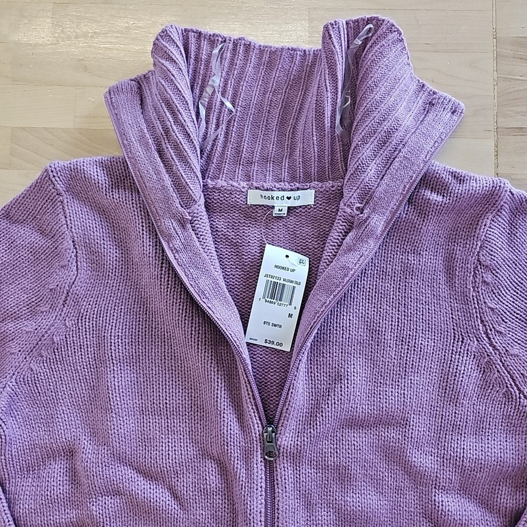 hooked up Size M Purple Knit New Sweater