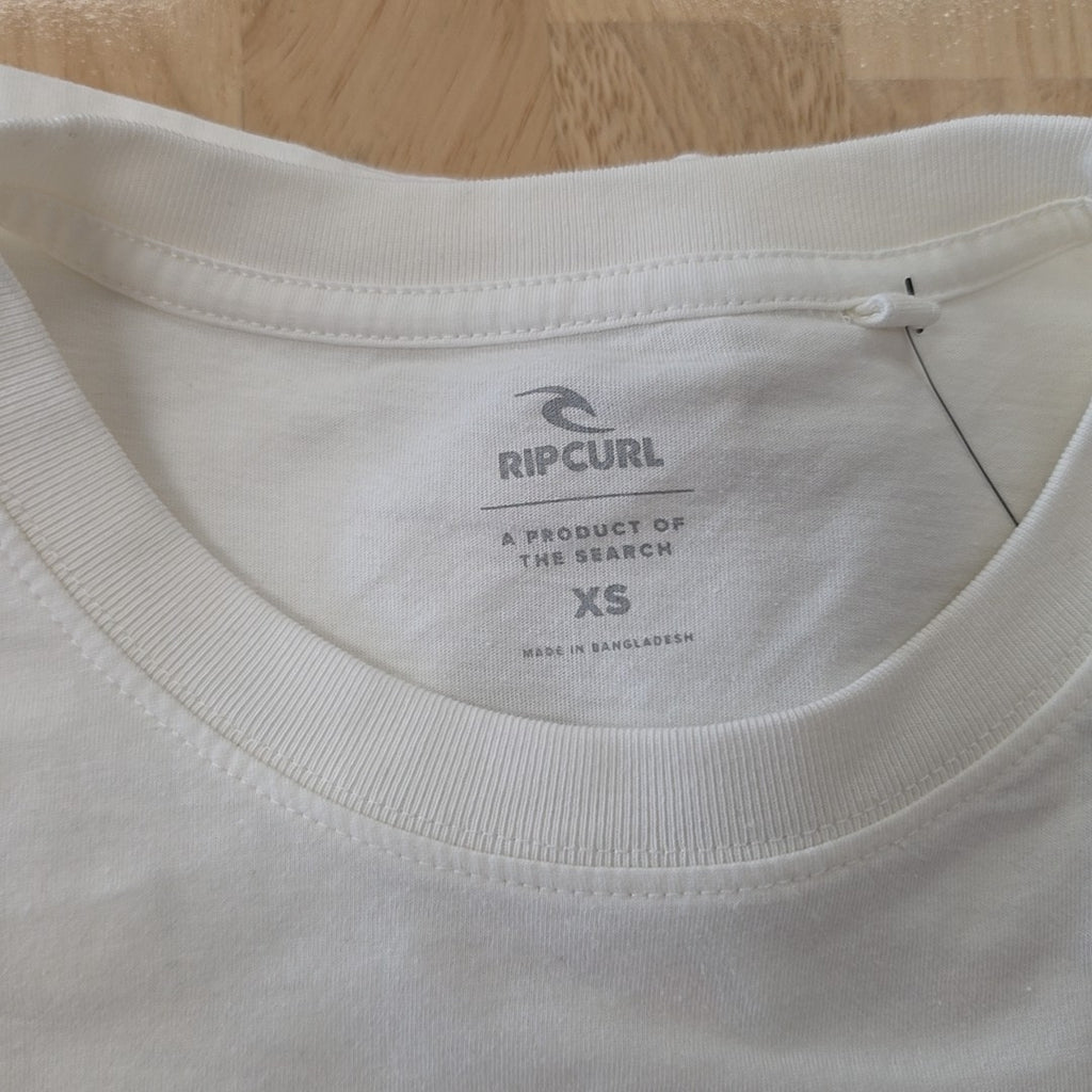 Rip Curl Size XS Cotton Butterfly Crewneck T-Shirt - Bone