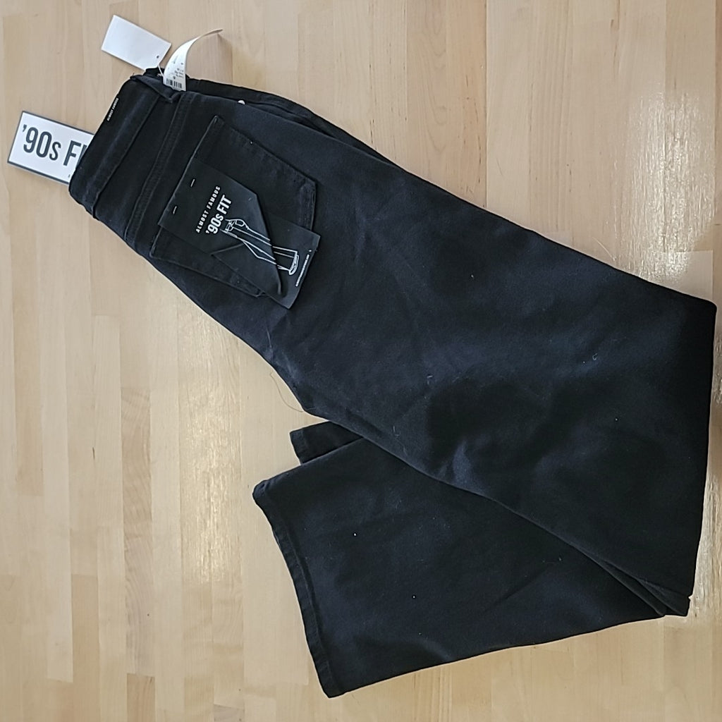 Almost Famous Size 1 90s Fit Ripped High-Rise Wide-Leg Jeans - Black