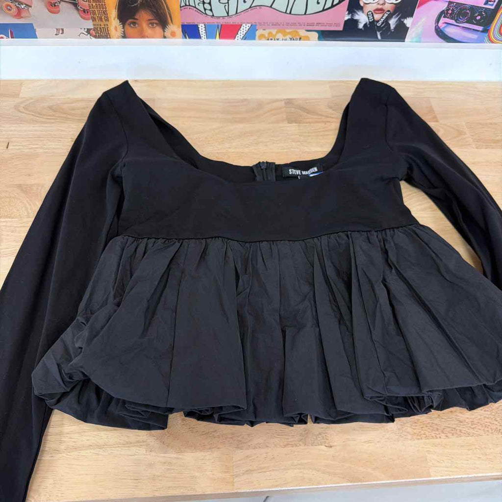 Steve Madden Size XS Avielle Top Black