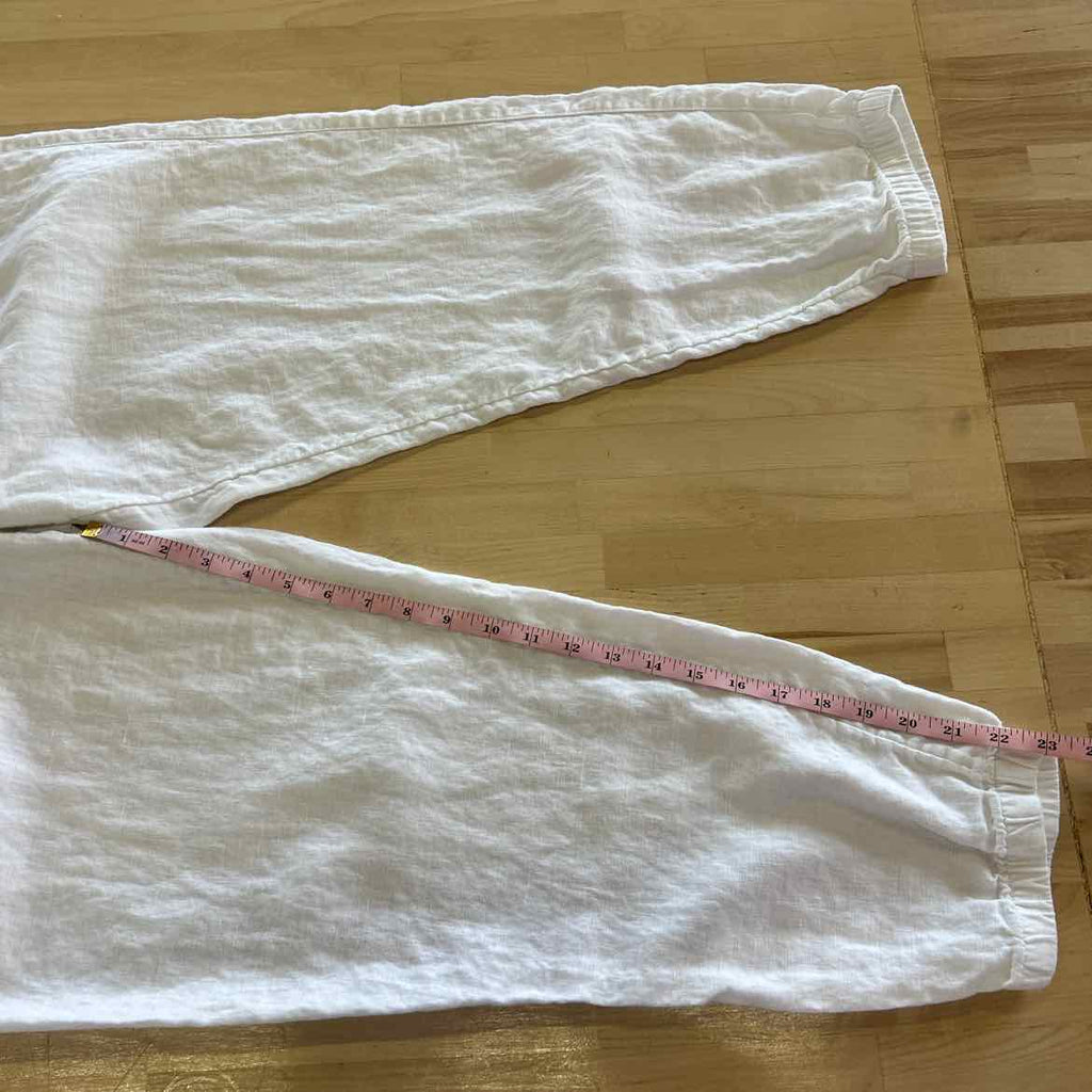 Athleta Size 16 White Linen Preloved Jogging Pants