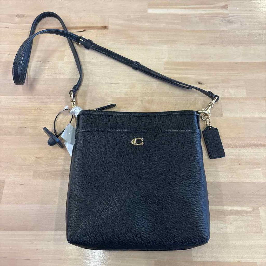 COACH Crossgrain Leather Kitt Crossb Black