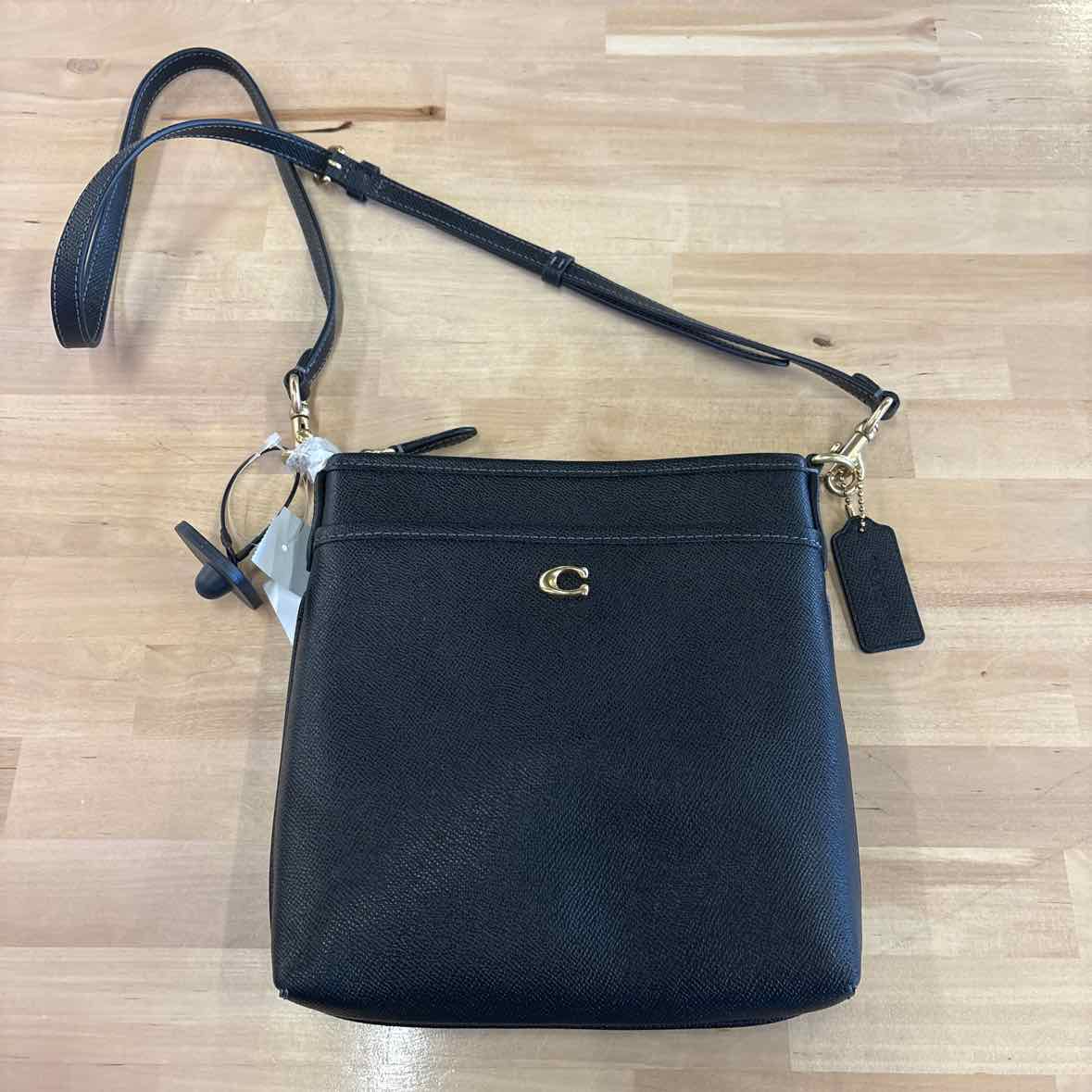 COACH Crossgrain Leather Kitt Crossb Black