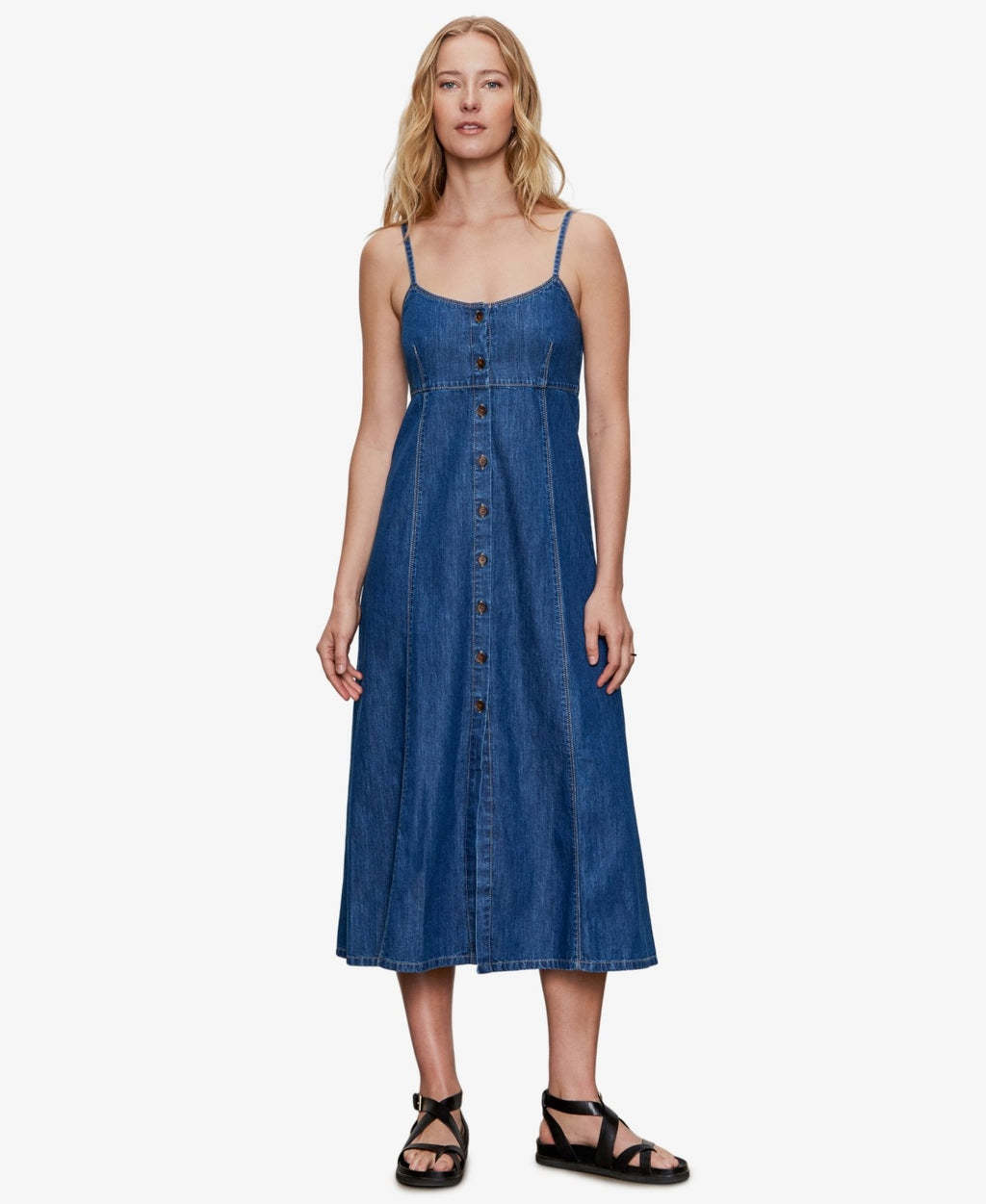 Sanctuary Women's Sweetheart Neck Wilder Denim Dress - Sundown