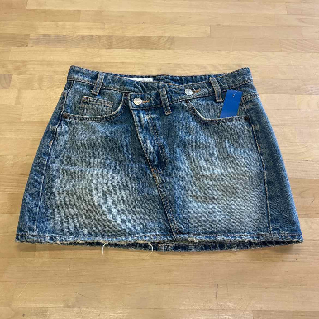 zara Size XS Blue Denim Preloved Skirt