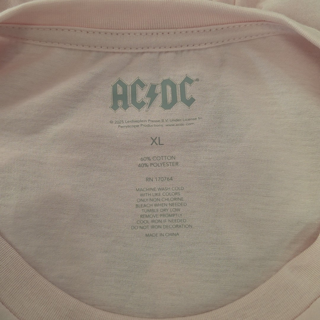 ACDC Size XL Pink New T-Shirt SS
