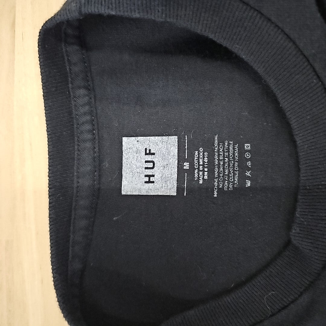 HUF Men's Size M Black MENS T-shirt
