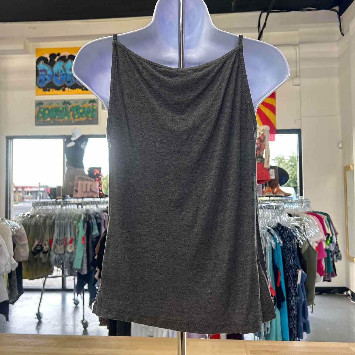 H&M Size M Gray Lace Preloved Tank