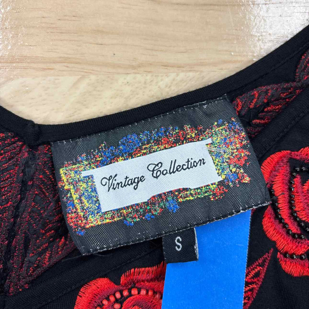 vintage collection Size S Black Red Preloved Dress