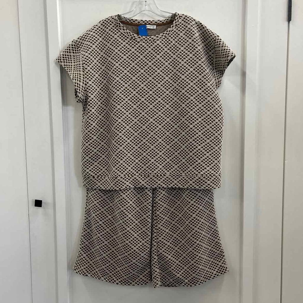 See and be Seen Size M Brown & Beige Preloved 2 pc Dress Set