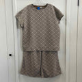 See and be Seen Size M Brown & Beige Preloved 2 pc Dress Set
