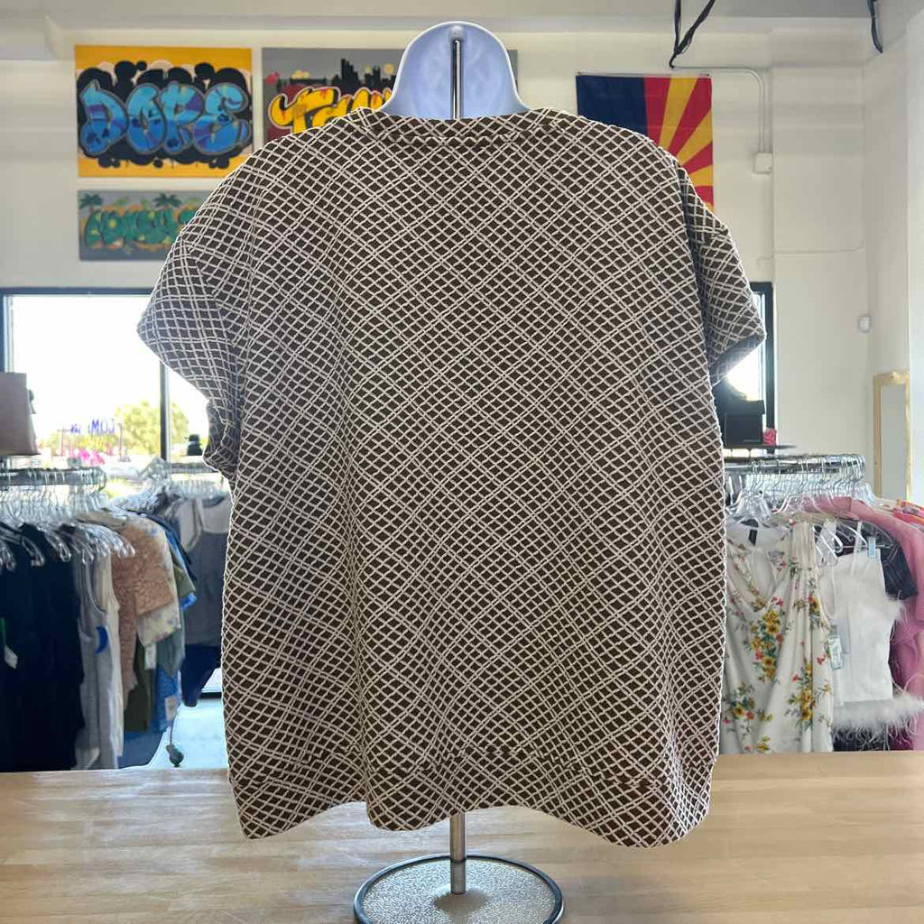 See and be Seen Size M Brown & Beige Preloved 2 pc Dress Set