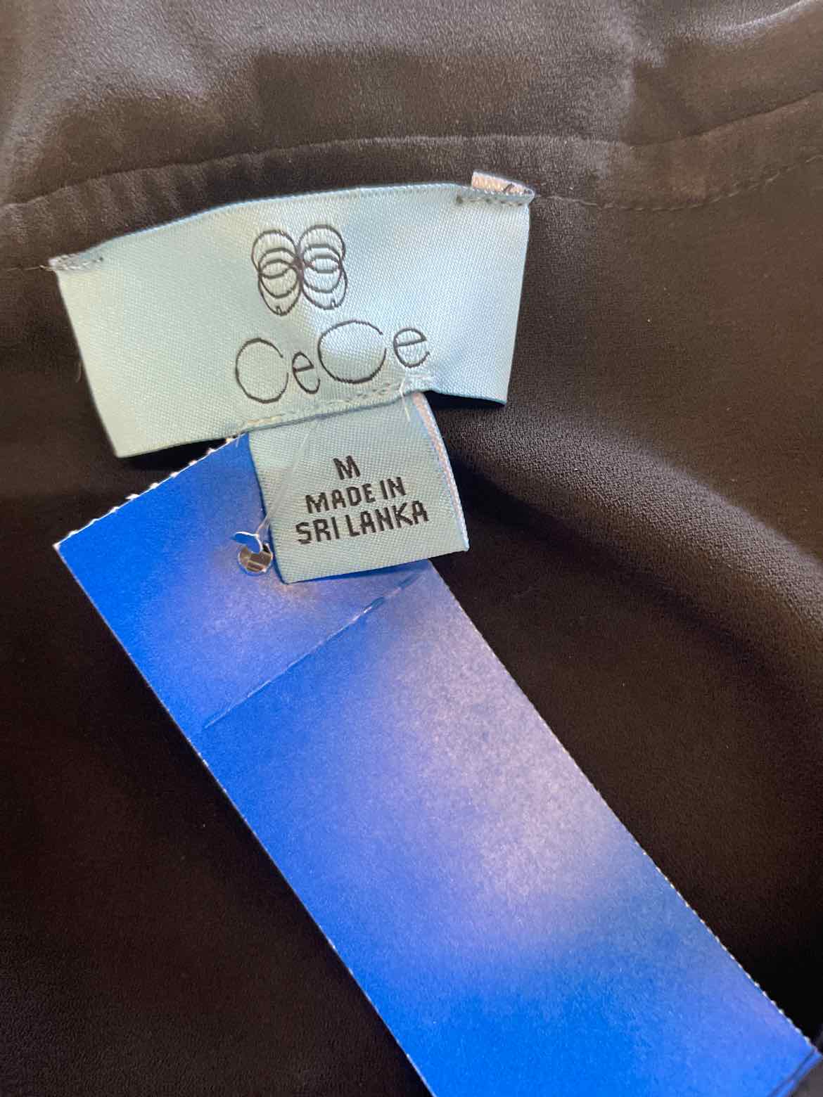 CeCe Size M Black Blouse