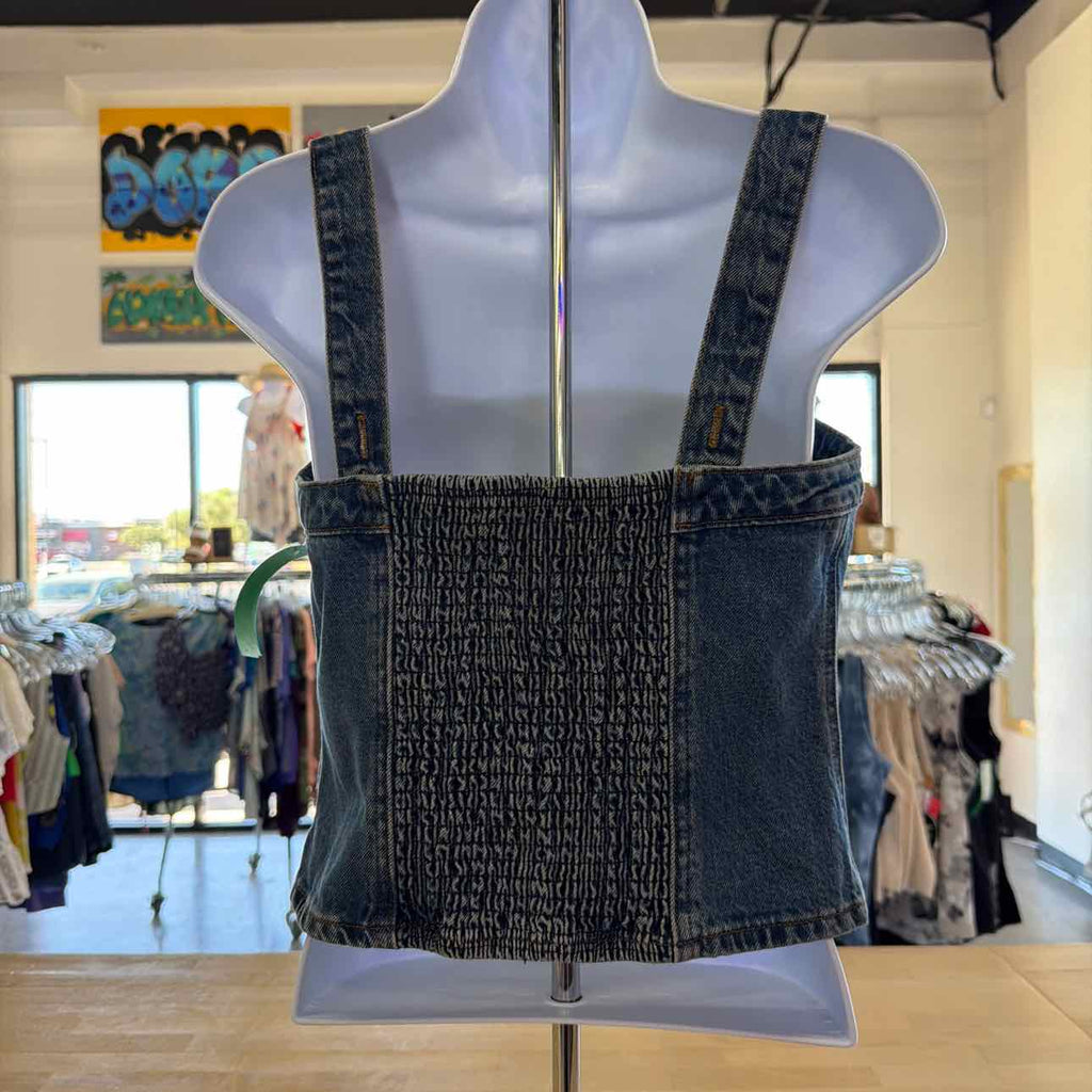 Levi's Size M Blue Denim Preloved Tank