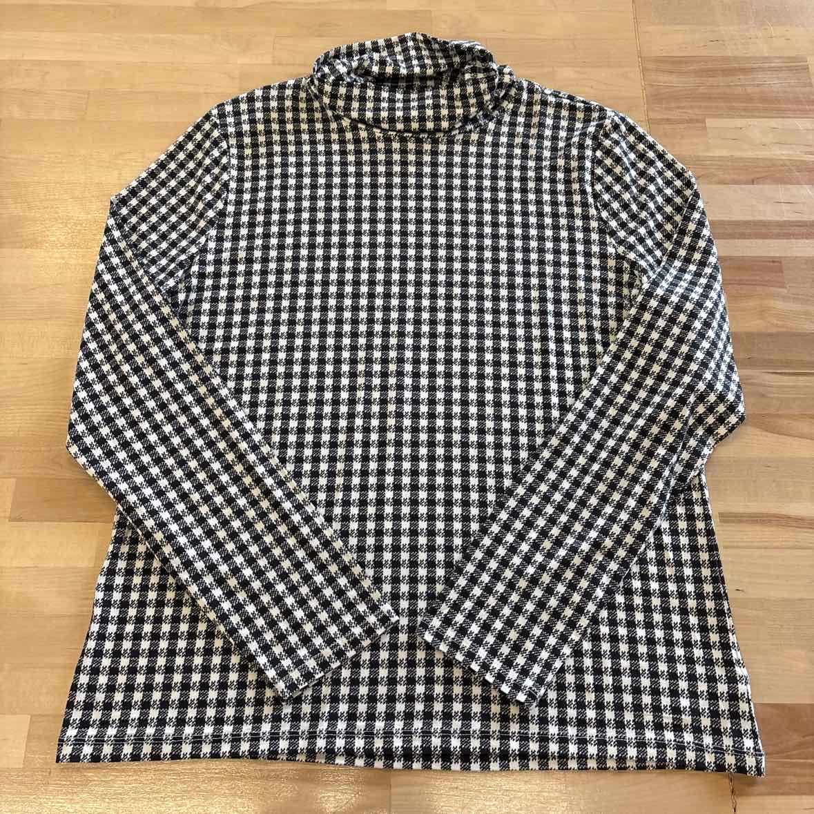 Talbots Size L BLACK & WHITE Turtleneck