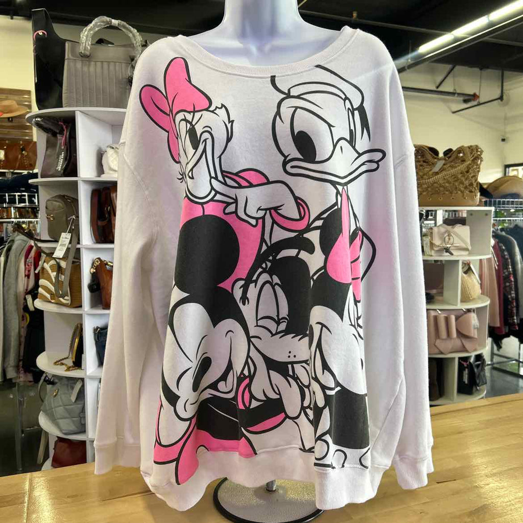 Disney Size 3X White Preloved Sweatshirt