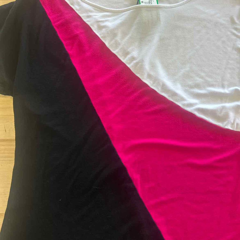 Cable & Gauge Size M Black White Pink Preloved Blouse SS