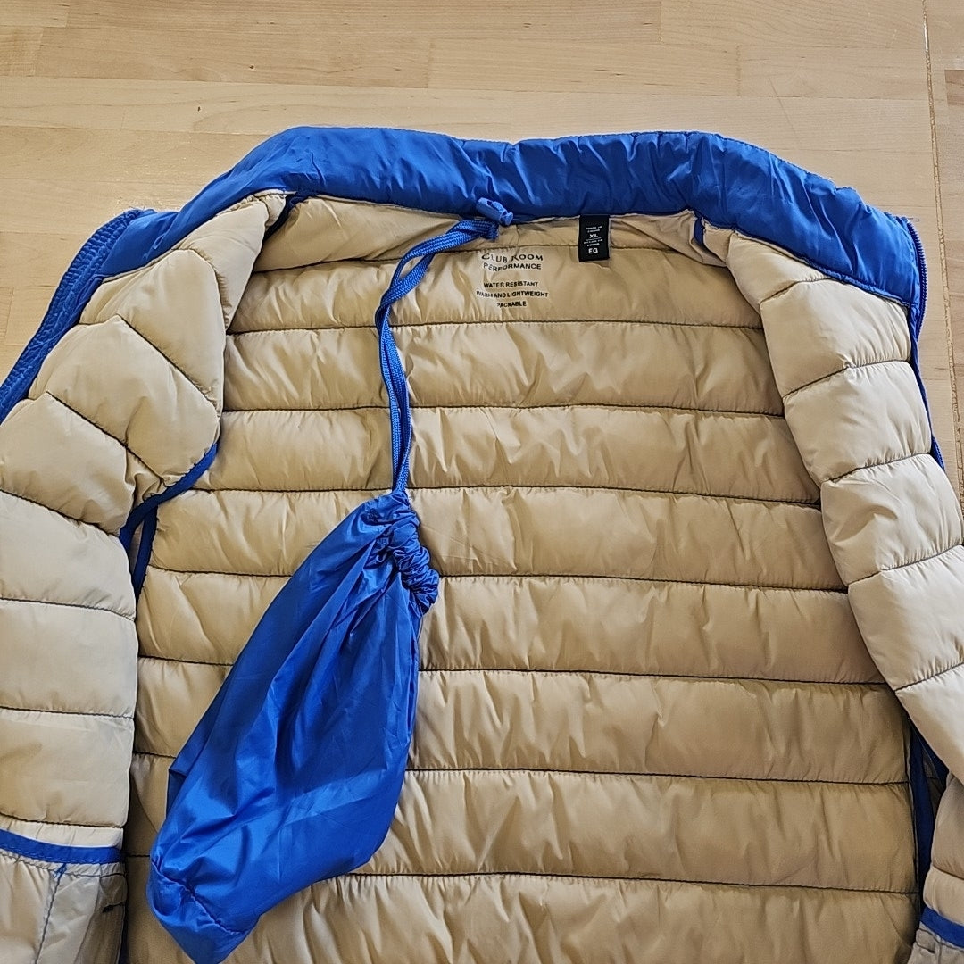 Club Room Size XL Blue Down Packable Vest