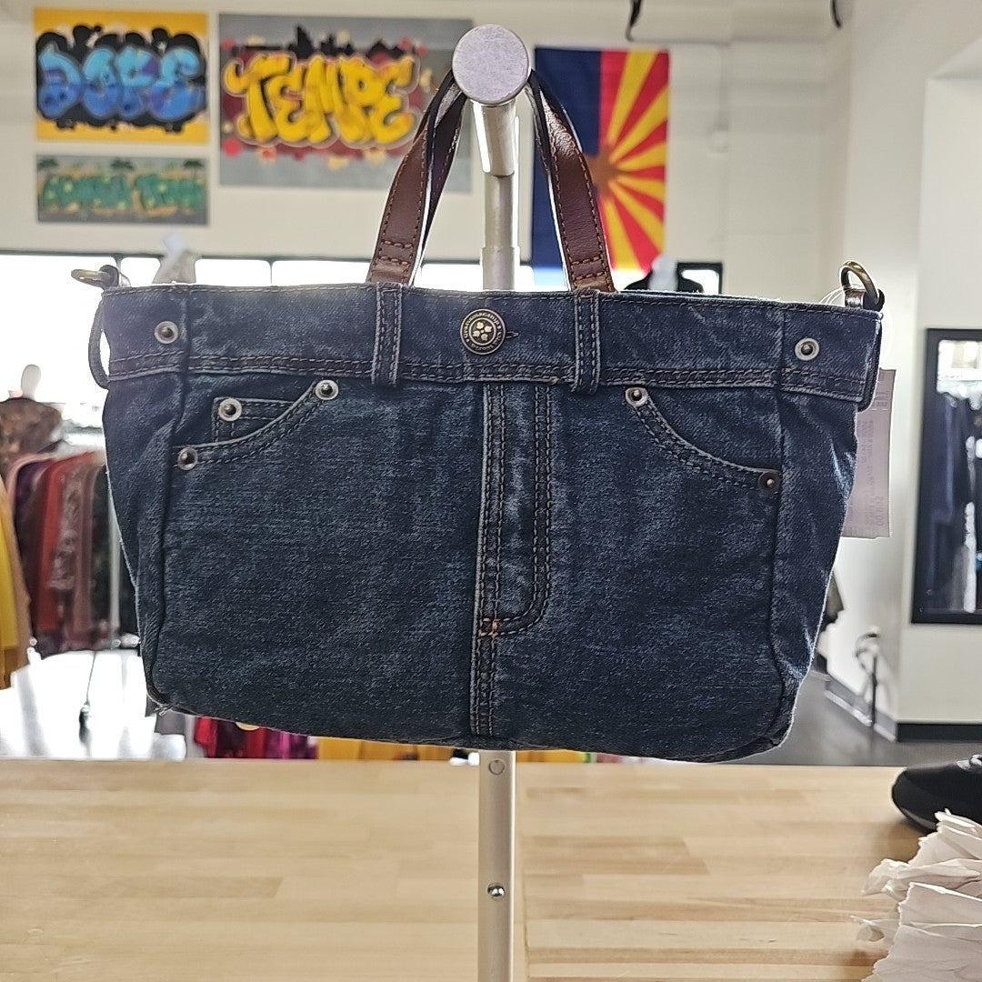 Patricia Nash Varedo Medium Denim Satchel Dark Denim