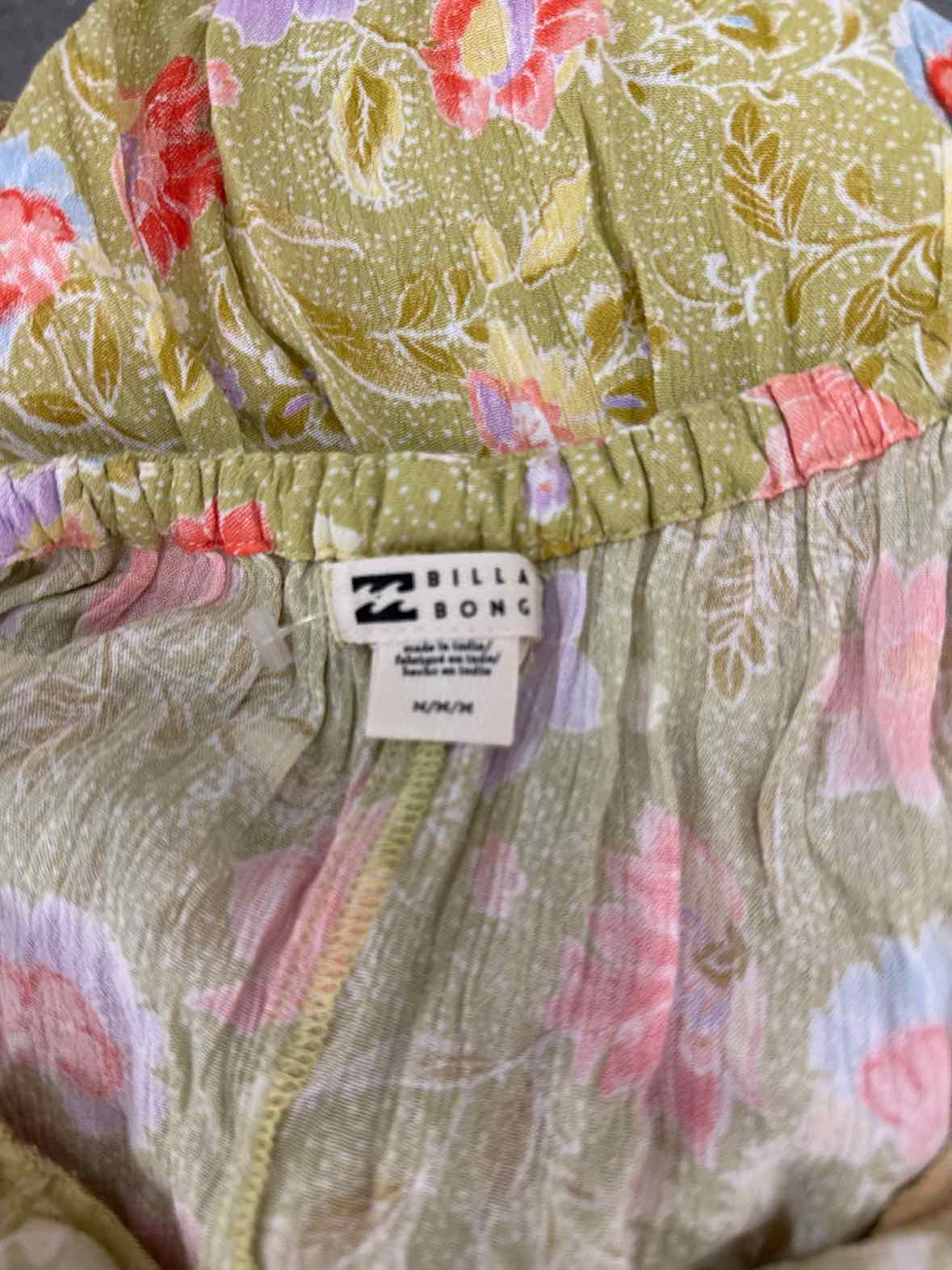 billabong Size M Green Floral Riviera Romance Sundress NWT
