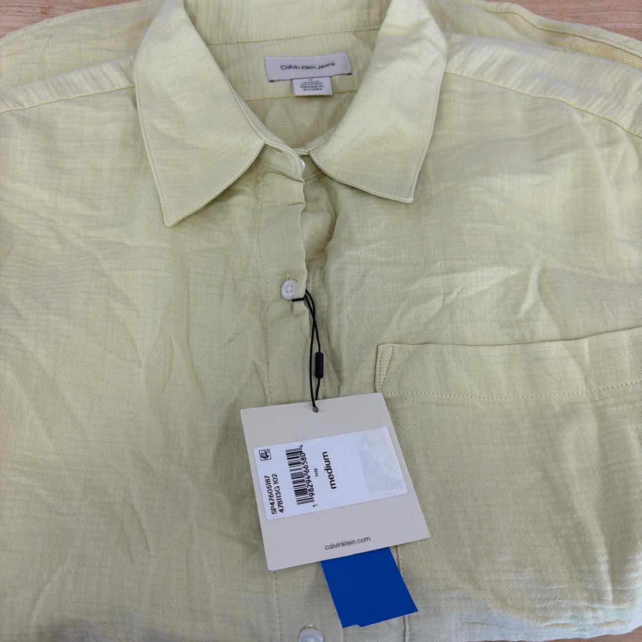 Calvin Klein Jeans Women's Double Gauze Roll-Tab-Sleeve Button-Down Shirt