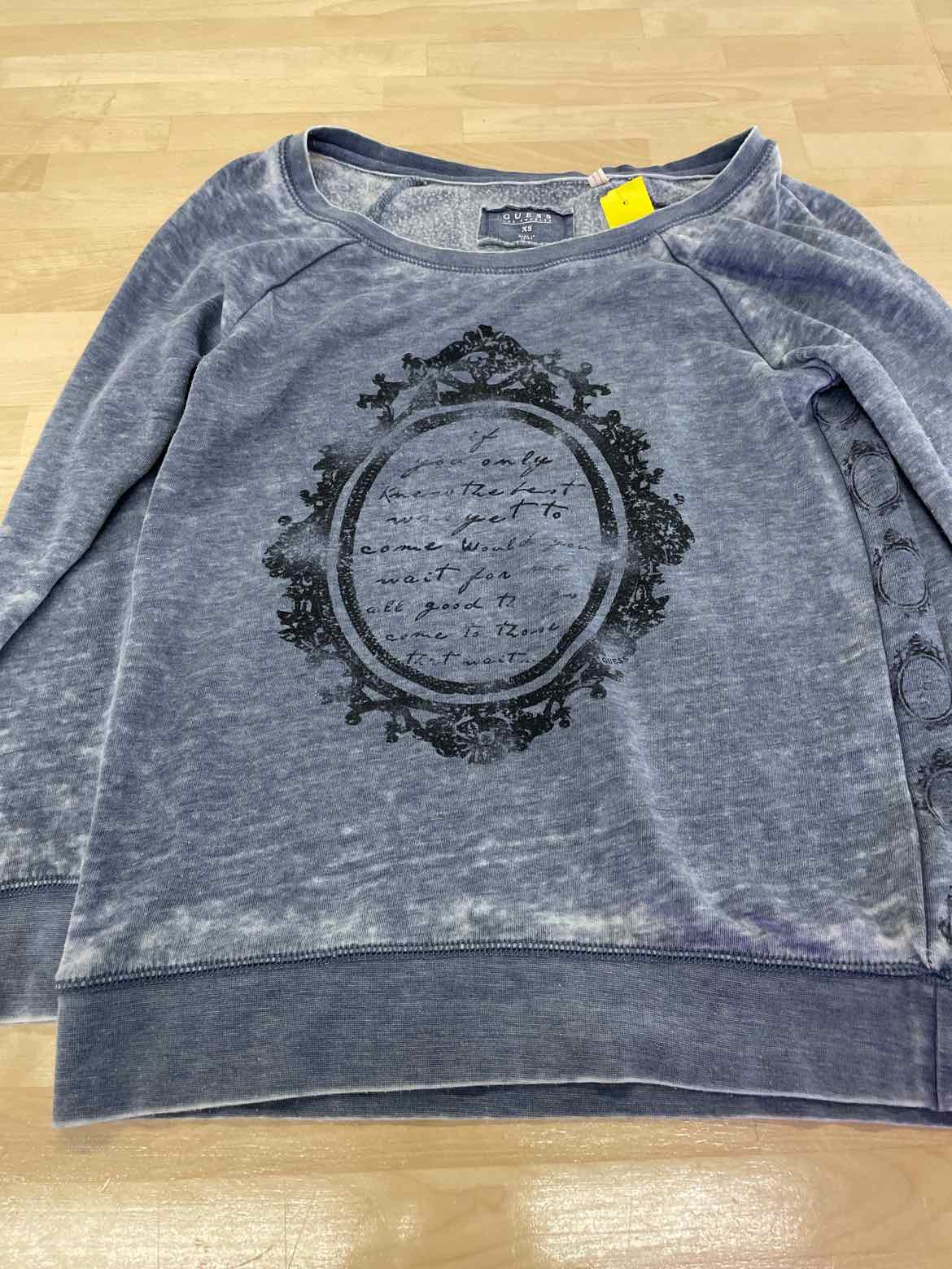 Guess Size XS Gray Sweatshirt