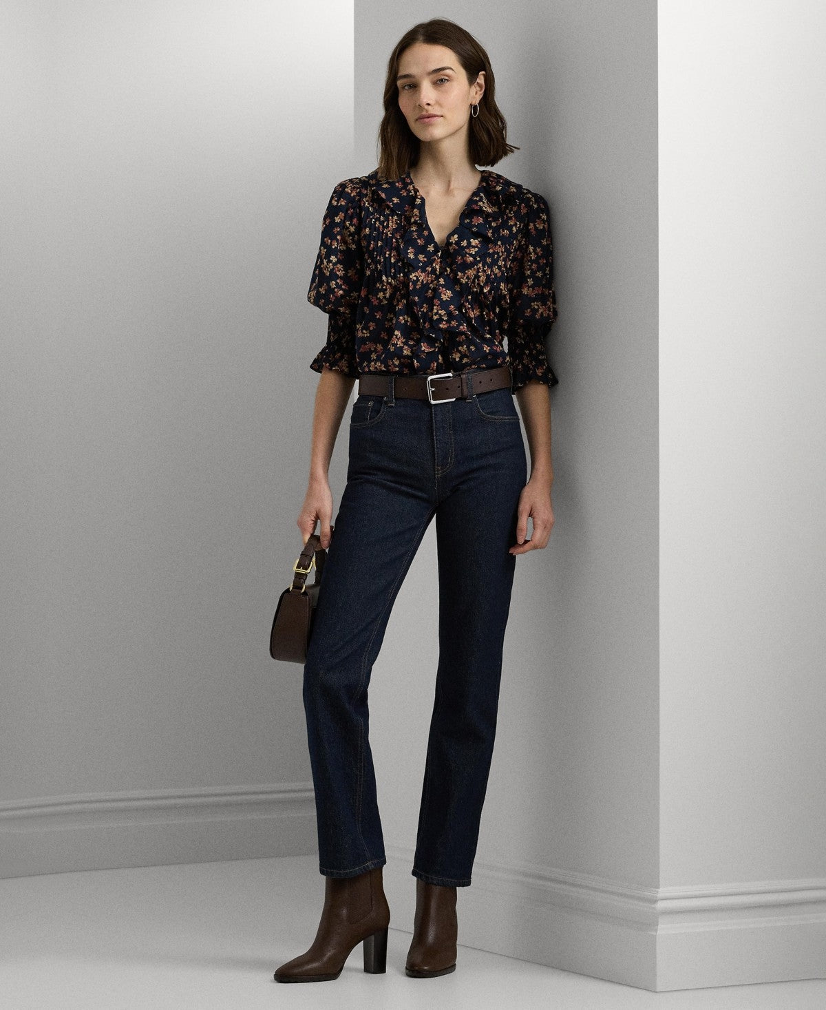 Ralph Lauren Size L Navy Blouse