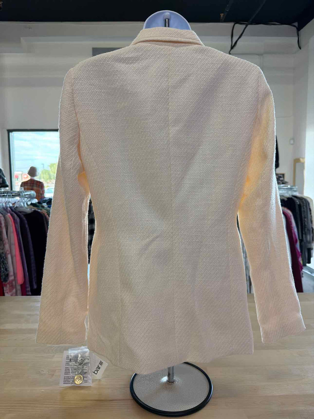Bar III Size S White Blazer