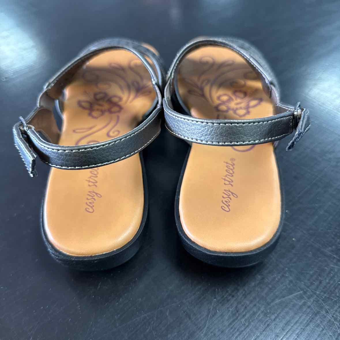 Easy Street Shoe Size 9.5 Pewter Bolt Sandals NWT