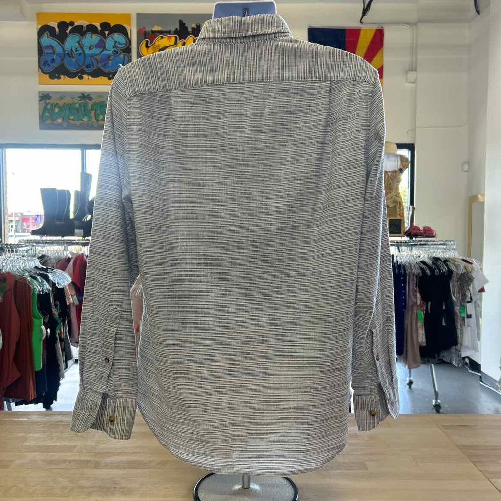 J Crew Size M white black blue Preloved MENS Button Down Shirt