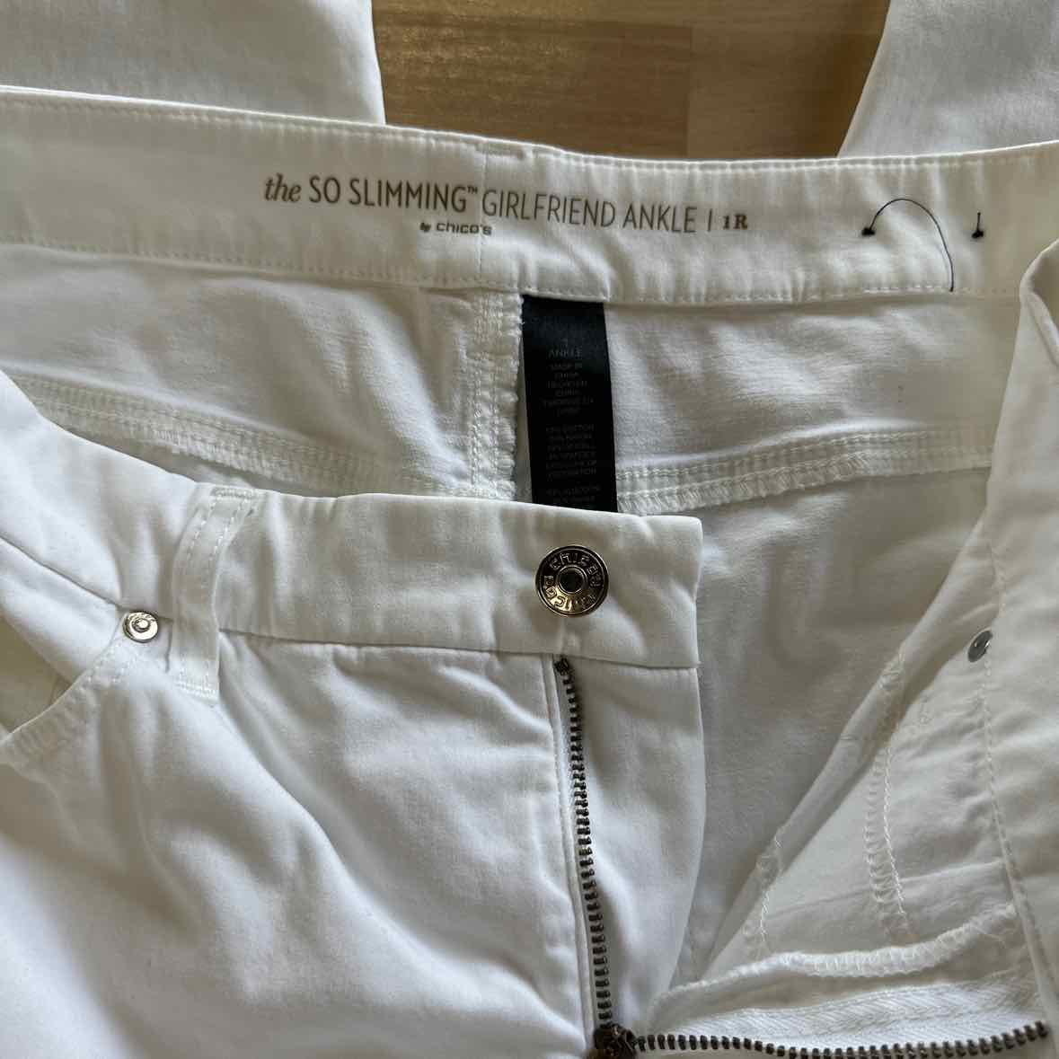 Chico's Size 1 White Jeans