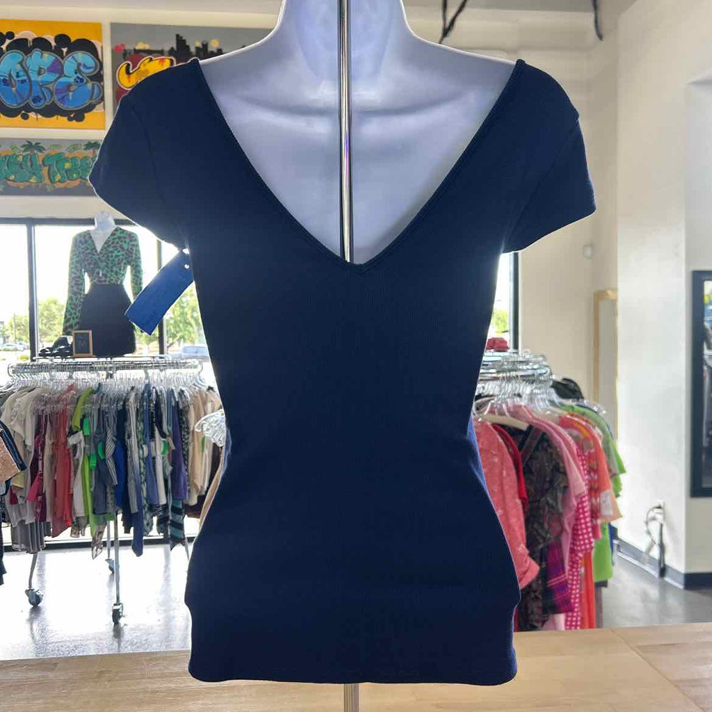 Guess Size XS Navy Preloved Blouse SS