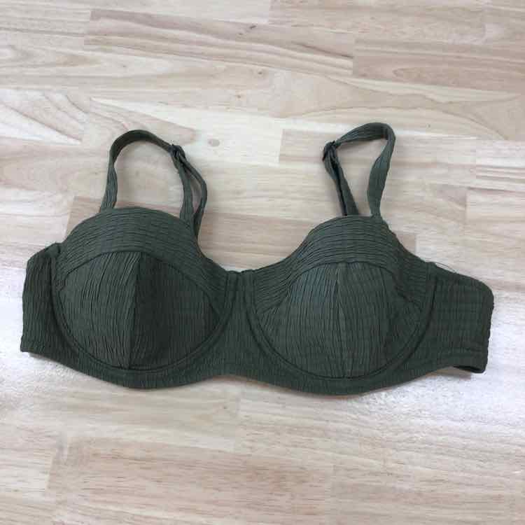 DKNY Size L Textured Molded Balconette Bikini Top