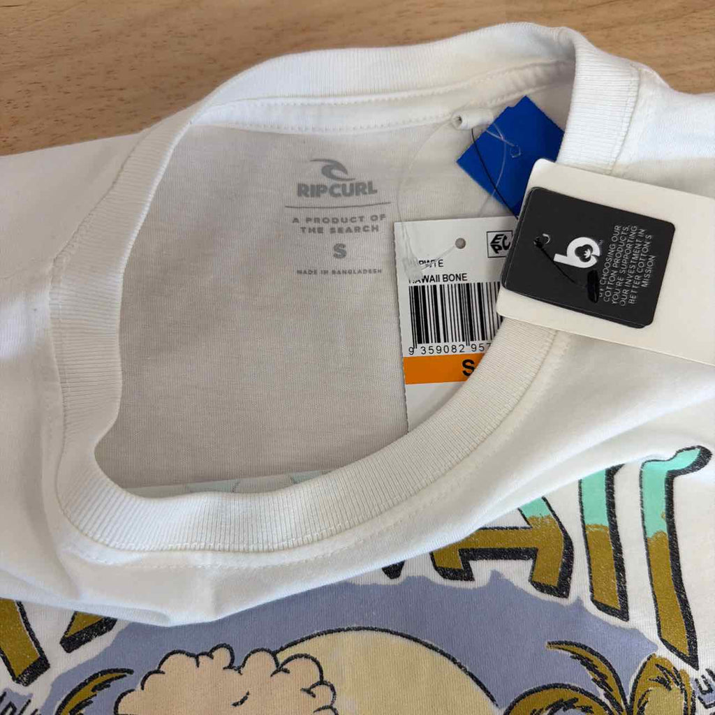Rip Curl Size S Spirit Standard Short-Sleeve T-Shirt - Hawaii Bone