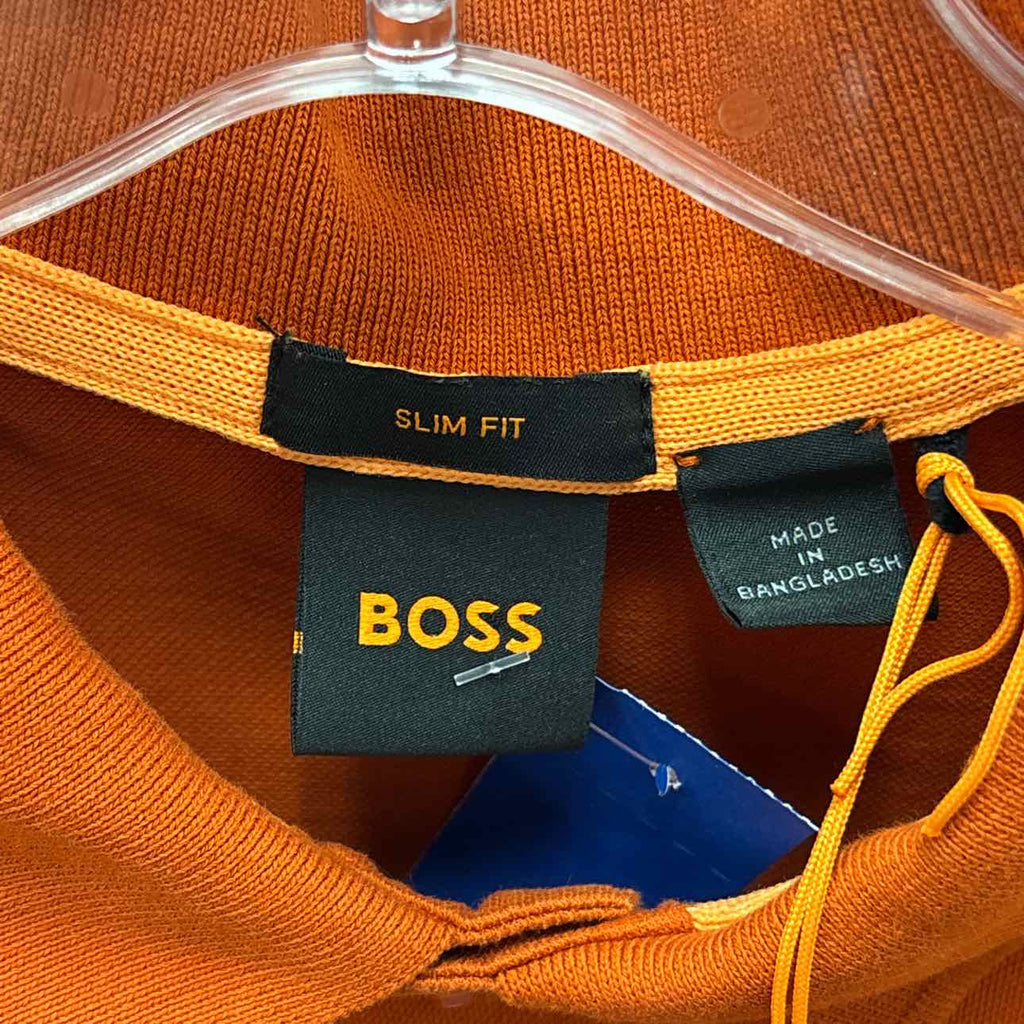 BOSS Size L Extra-slim-fit Stretch-cotton Shirt with Logo