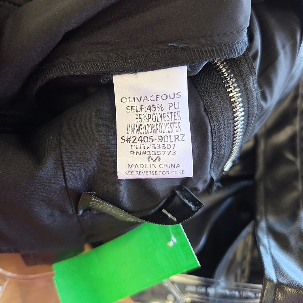 Summerhaus Size M Black Leather Preloved Dress