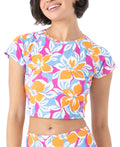 Roxy Size M Topanga Canyon Cropped Rash Guard