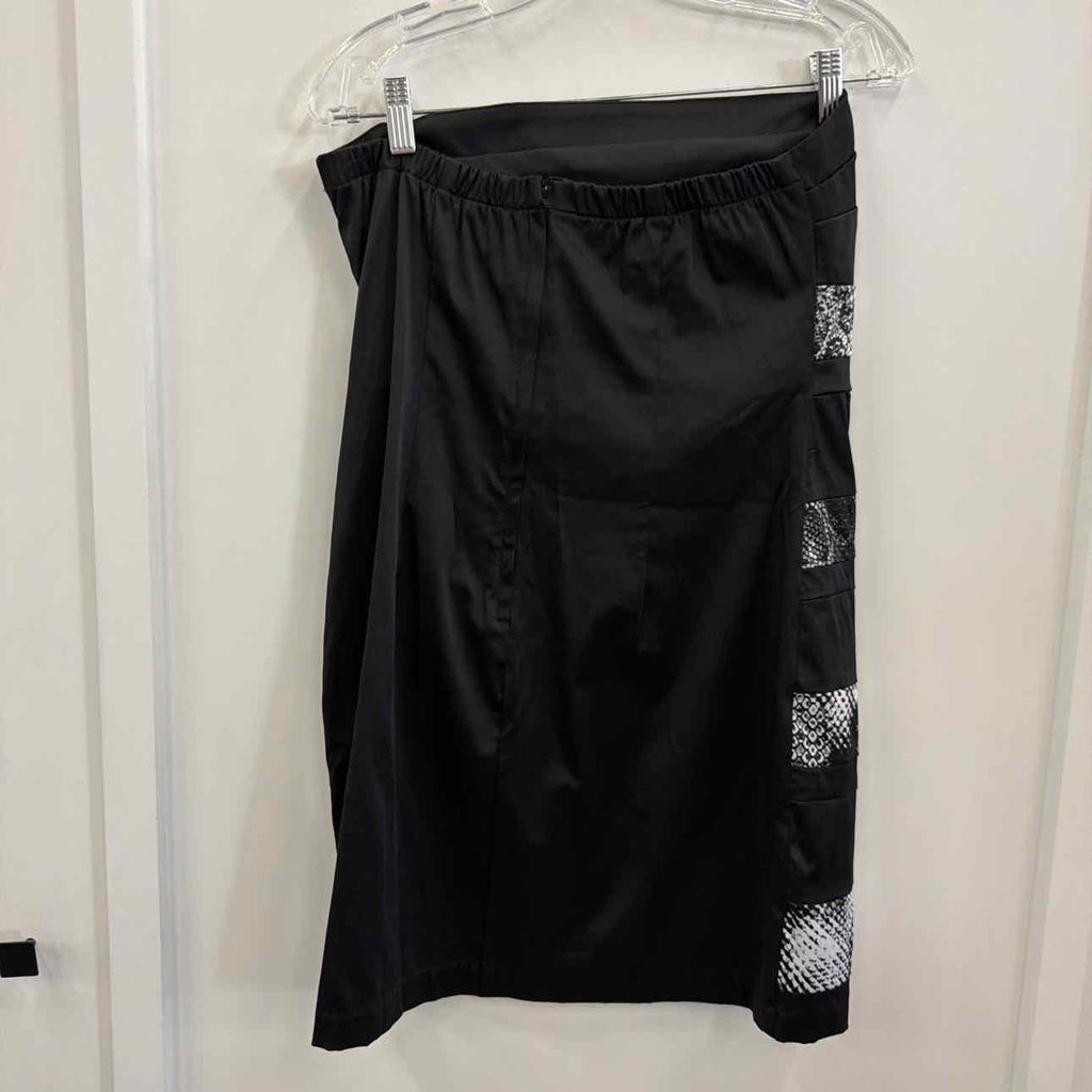 Size 11 Black/White Polyester Cotton Preloved Dress