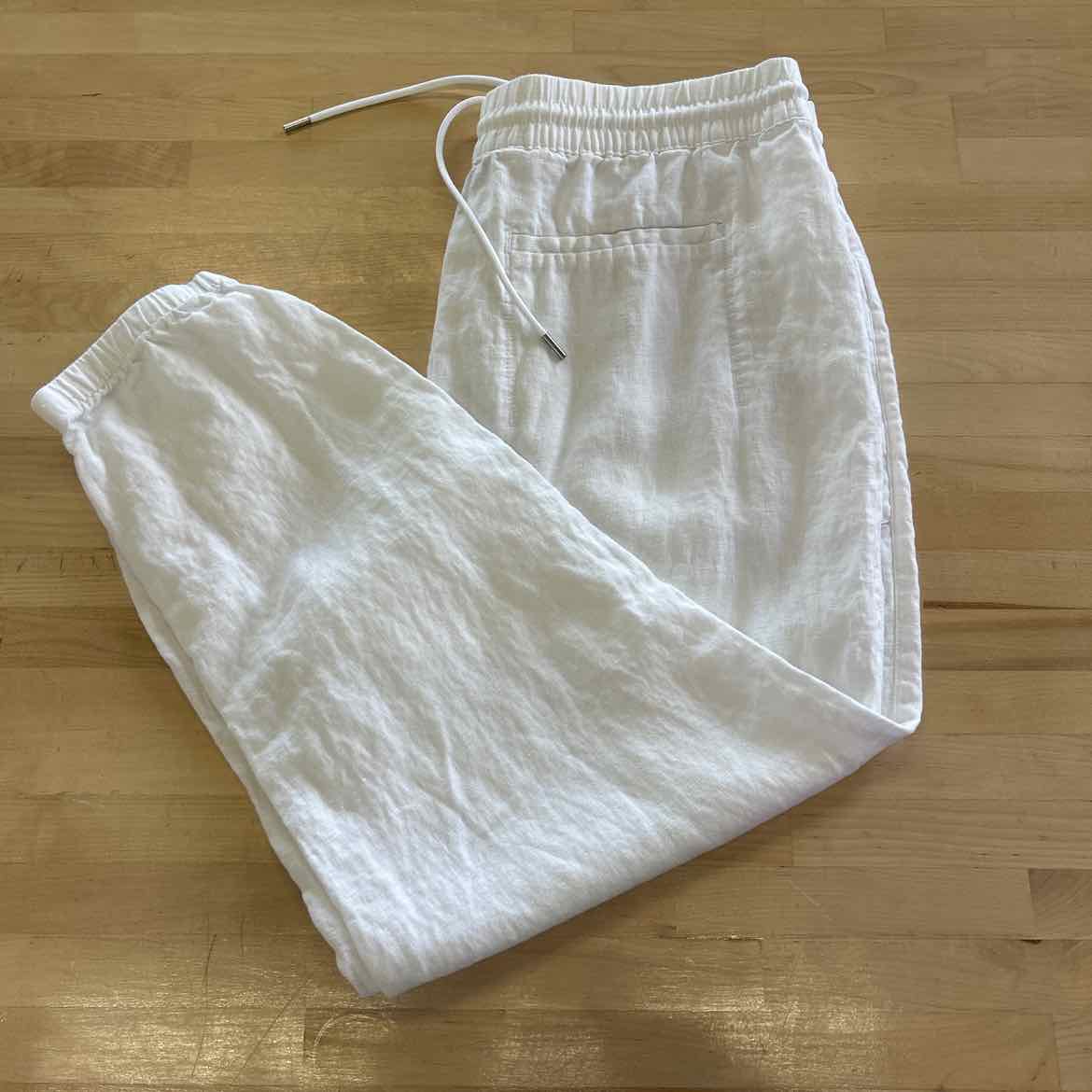 Athleta Size 16 White Linen Preloved Jogging Pants