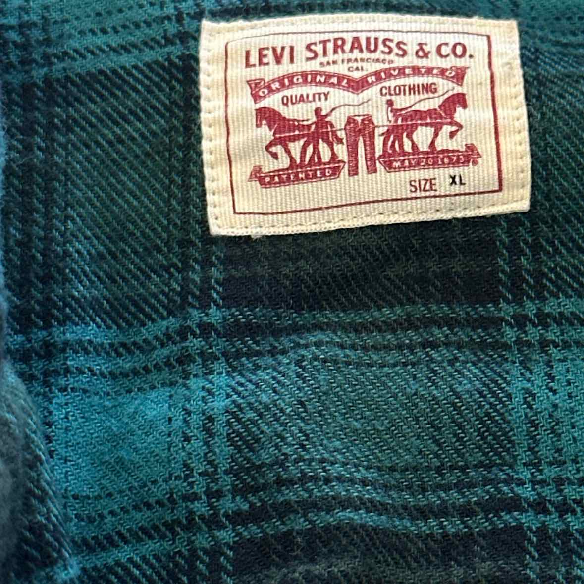 Levi's Size XL Dylan Relaxed Oversized Western Shirt - Darkest Spruce