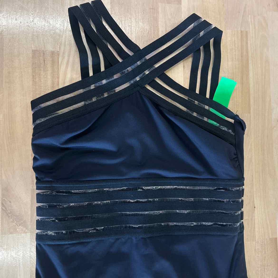 Kenneth Cole Size S Black Mesh Nylon Preloved Swimsuit