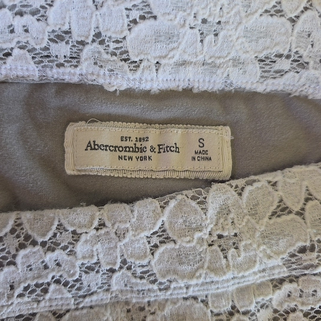 Abercrombie & Fitch Size S White & Gray Preloved Skirt