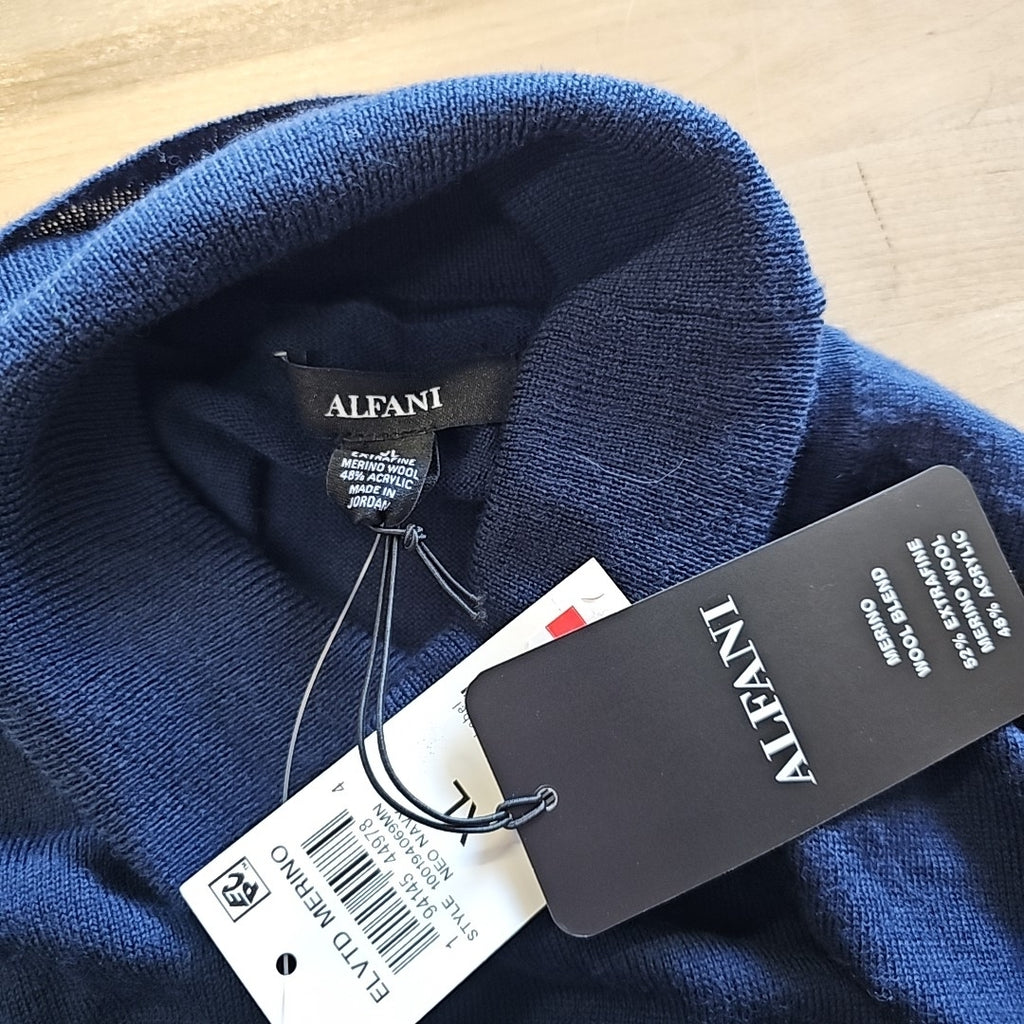 Alfani Men's Merino Wool-Blend Turtleneck Sweater,