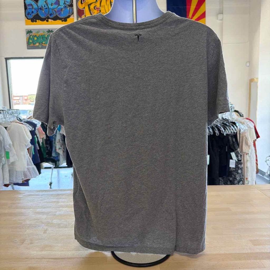 Tesla Size XL Gray Preloved MENS T-shirt