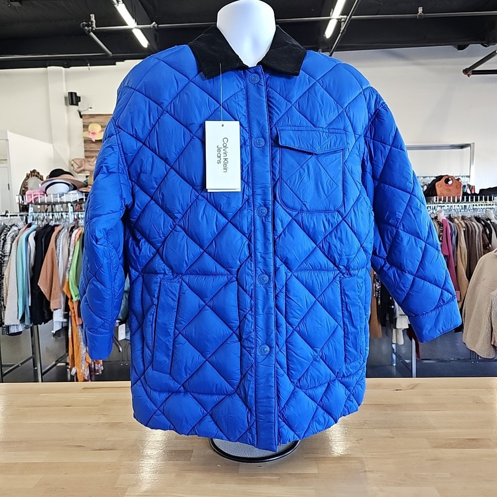 Calvin Klein Size S Blue Black Jacket
