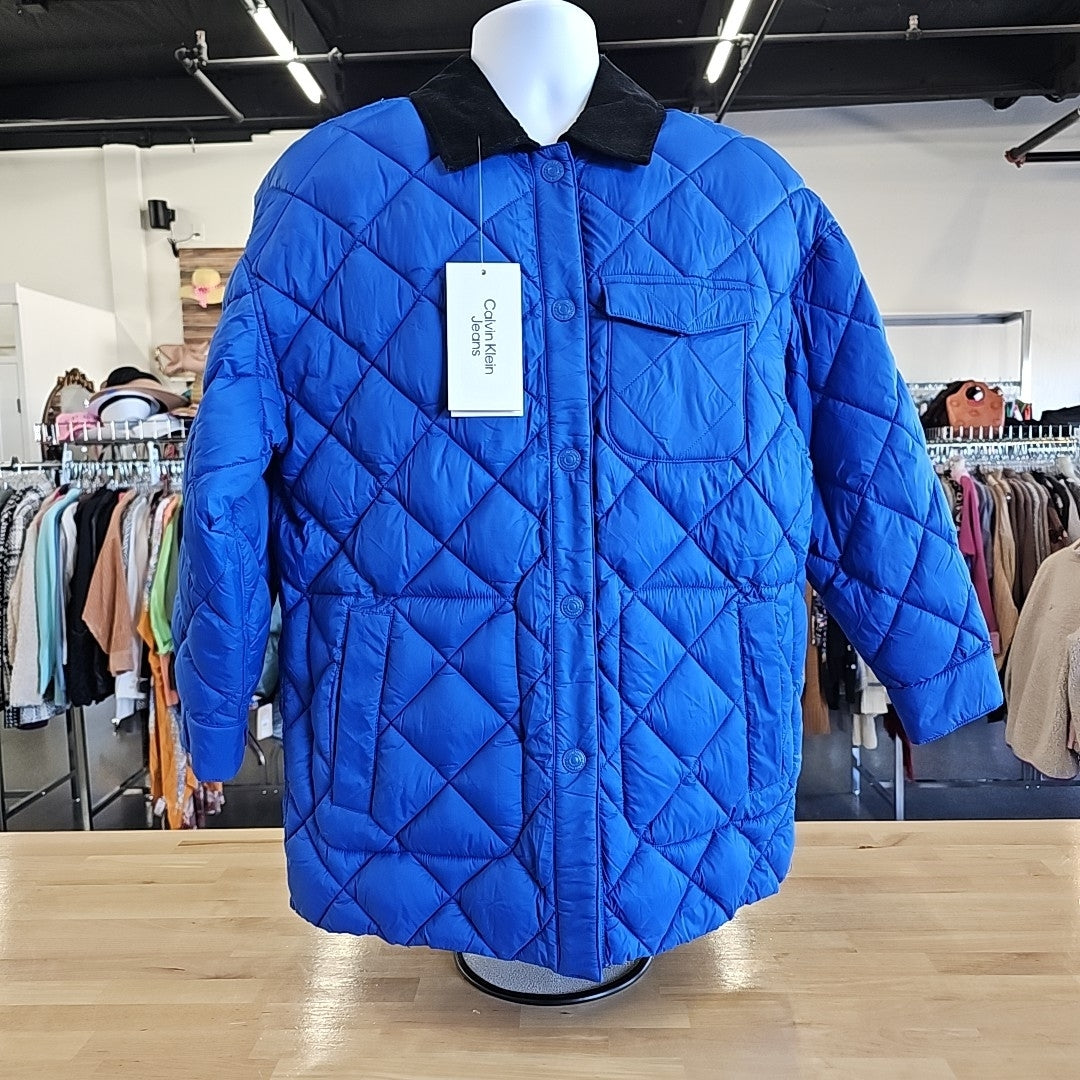 Calvin Klein Size S Blue Black Jacket