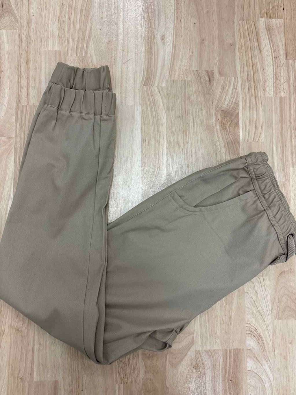 Galaxy Size M Basic Stretch Twill Joggers - Khaki