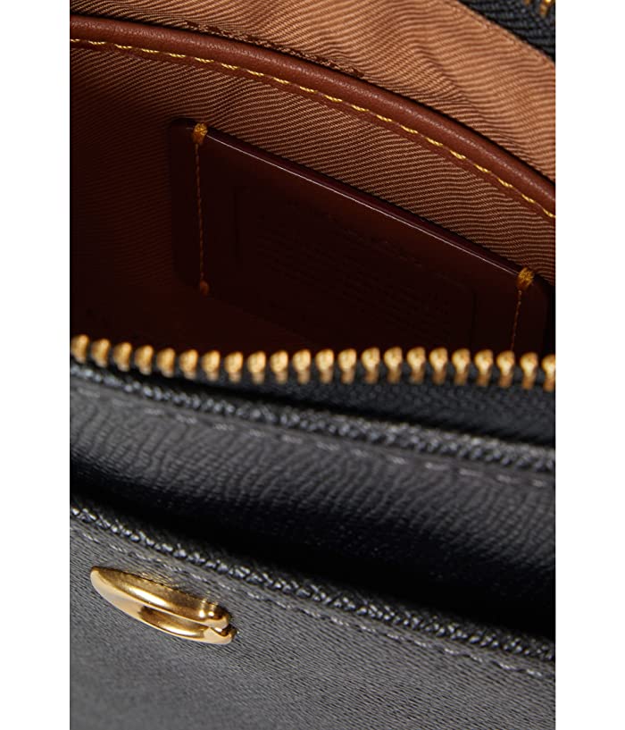 COACH Crossgrain Leather Kitt Crossb Black