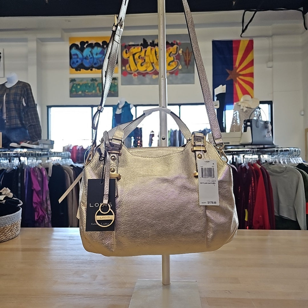 Lodis Skylar Leather Satchel - Gold